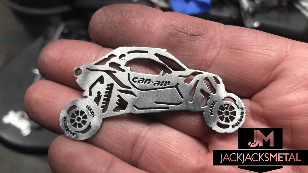 Custom word Side by Side (SxS) Keychain - JackJacks Metal 