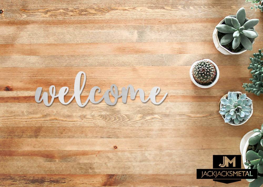 Welcome Word Wall Art Sign - JackJacks Metal 