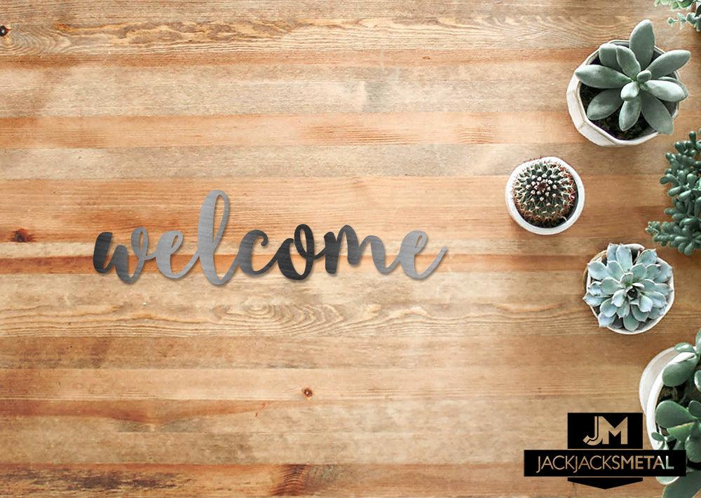 Welcome Word Wall Art Sign - JackJacks Metal 