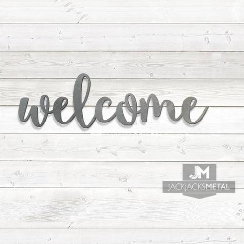 Welcome Word Wall Art Sign - JackJacks Metal 