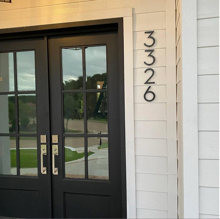 5" Custom Metal Address Numbers - Metal House Numbers - Street Address Numbers - Laser Cut from Mild Steel