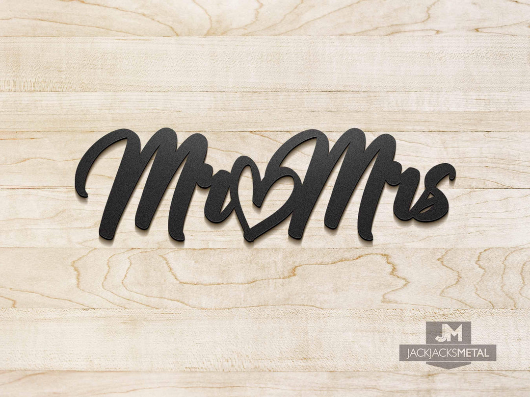 Mr & Mrs Metal Sign - Wedding Reception - Marriage Sign Metal - Laser Cut